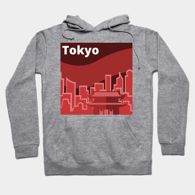 Tokyo Skyline Hoodie by citypanda